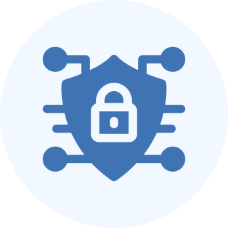 Digital security icon with padlock